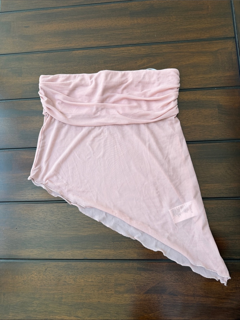 Pink Asymmetric Tube Top